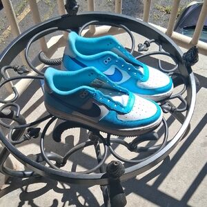 Nike Kids Aqua and White Sneakers